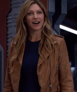 Lizzy Caplan Now You See Me 2 Golden Leather Jacket