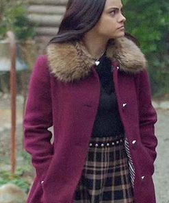 Camila Mendes Riverdale Maroon Wool Coat