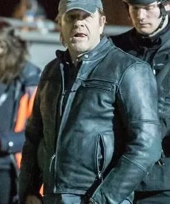 Sean Bean The General Curfew Black Leather Jacket