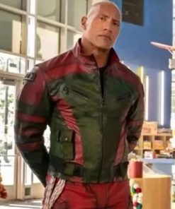Callum Drift Red One 2023 Dwayne Johnson Red Leather Jacket