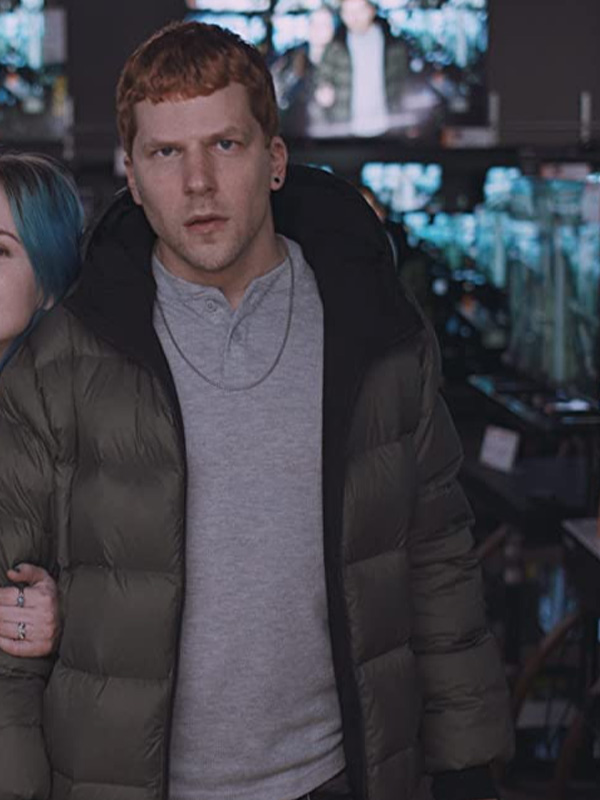 Jesse Eisenberg Manodrome Puffer Jacket Ralphie Manodrome Jesse Eisenberg Green Puffer Jacket