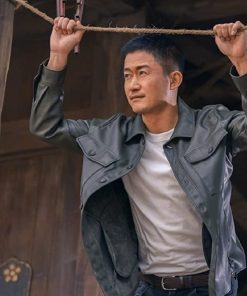 Ride On Jing Wu Black Leather Jacket