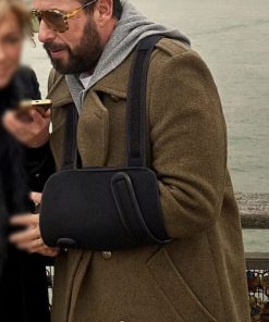 Adam Sandler Murder Mystery 2 (2023) Nick Spitz Brown Wool Trench Coat