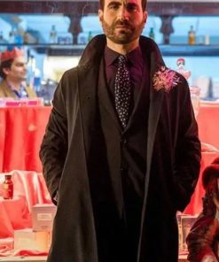 Brett Goldstein Ted Lasso Roy Kent Black Wool Coat