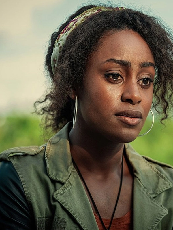 Behind Her Eyes 2021 Louise Jacket Simona Brown Behind Her Eyes 2021 Green and Black Cotton Jacket