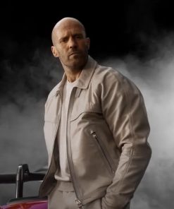Deckard Shaw Fast X Jason Statham Off White Leather Jacket