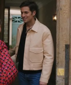 Lucas Bravo Emily in Paris S03 Gabriel Leather Jacket