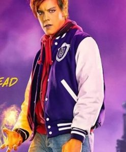 Justin Derickson Heath Burns Monster High The Movie Purple and White Varsity Jacket