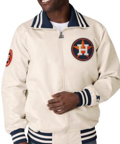 Men's Houston Astros Starter Cream The Captain II Off White Jacket