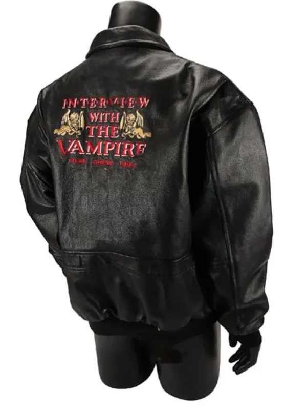 Interview with The Vampire Crew Black Leather Jacket Interview with The Vampire Crew Leather Black Jacket
