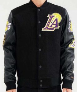 Los Angeles Standard Lakers Black Leather Jacket