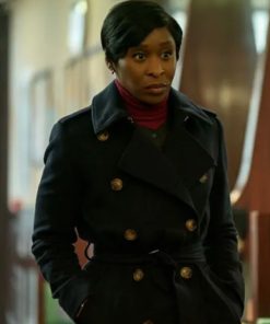 Odette Raine Luther: The Fallen Sun Cynthia Erivo Black Wool Coat
