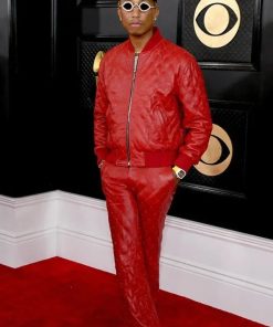 Pharell Williams Grammys 2023 Red Tracksuit