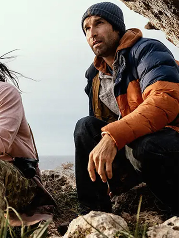 The Climb Chris Sharma Orange and Blue Puffer Jacket The Climb Chris Sharma Orange and Blue Puffer Jacket