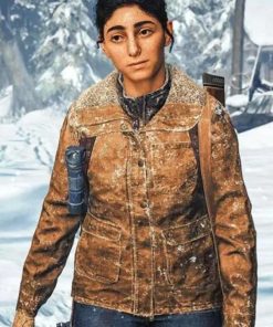 The Last Of Us Part II Dina Brown Shearling Leather Jacket
