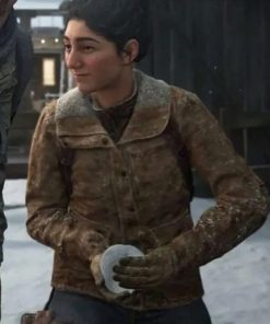 The Last Of Us Part II Dina Brown Shearling Leather Jacket