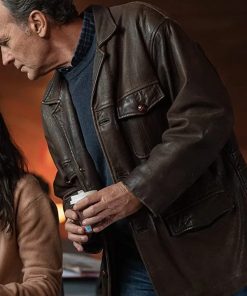 Jose Coronado The Snow Girl Eduardo Brown Leather Jacket