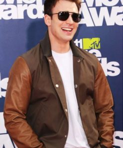 MTV Awards Chris Evans Brown Cotton Jacket
