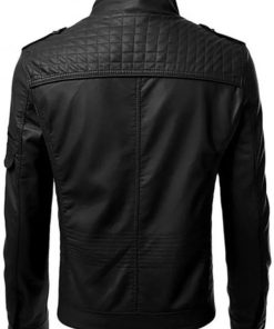 Men’s Slim Fit Black Leather Jacket