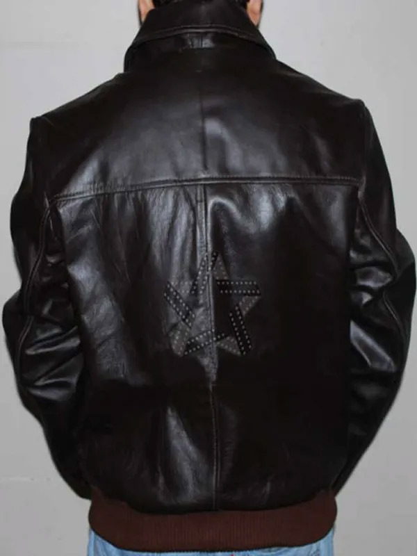 Flight Black Leather Bomber Jacket for Men Men’s Black Leather Flight Jacket