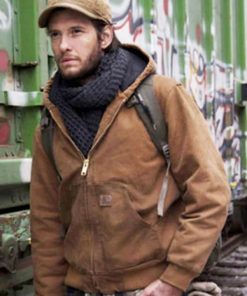 Ryan Jackie And Ryan Ben Barnes Brown Suede Leather Hooded Jacket