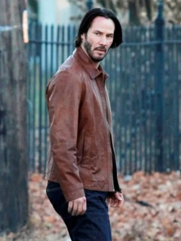 John Wick Keanu Reeves Leather Jacket Movie John Wick Keanu Reeves Brown Leather Jacket