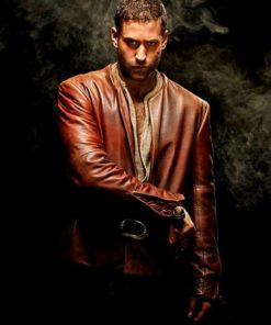 Emerald City Oliver Jackson-Cohen Lucas Brown Leather Jacket