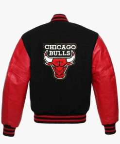 Chicago Bulls Men Letterman Black Wool Varsity Jacket
