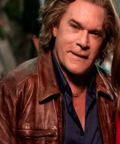 Ray Liotta Cocaine Bear 2023 Syd Brown Leather Jacket