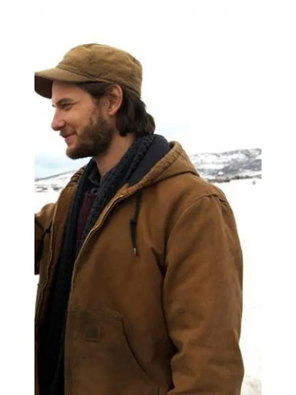 Ryan Jackie And Ryan Ben Barnes Brown Suede Leather Hooded Jacket Ryan Jackie And Ryan 2014 Ben Barnes Brown Suede Leather Hooded Jacket