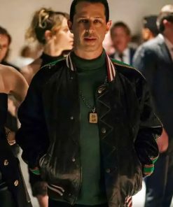 Jeremy Strong Succession 2021 Black Bomber Jacket