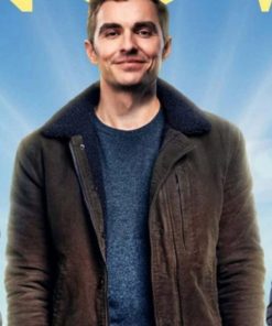 Ed Poole The Now Dave Franco Brown Shearling Leather Jacket